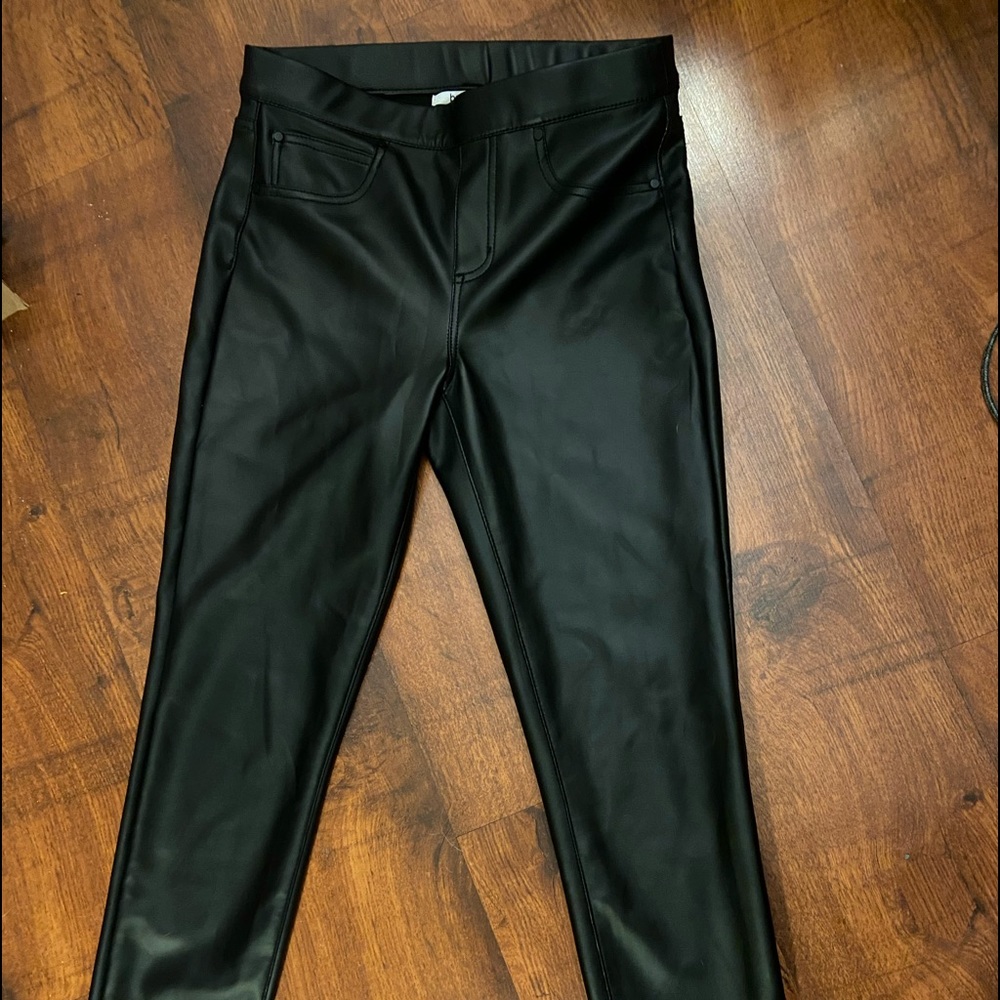 Black Pleather Pants barely worn